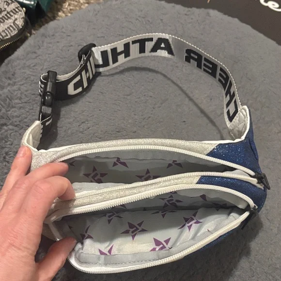 Cheer athletic Blue and White Fanny Pack with Logo - Picture 2 of 3